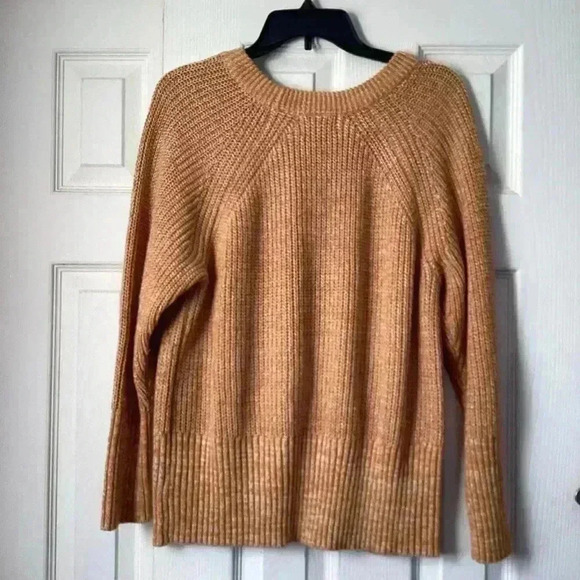 Universal Thread Mustard RIBBED KNIT  sweater Long cropped sweater Size XL - Picture 4 of 6